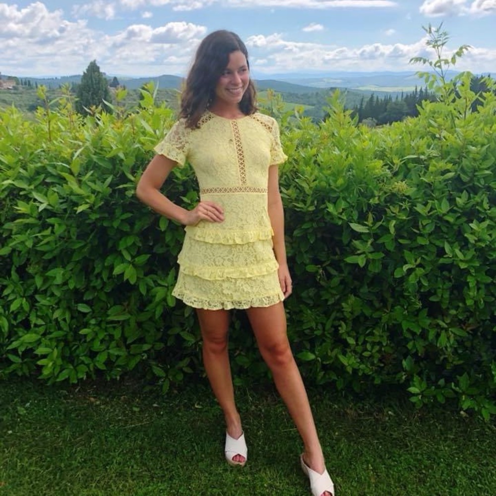 Yellow Lattice Type Dress